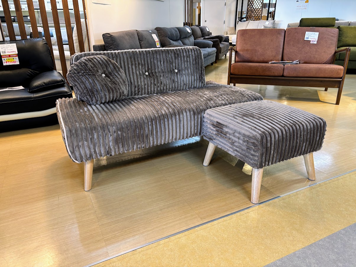 mint (ミント) 2人掛けソファ+スツール - ワンルームにぴったり!極太コーデュロイのコンパクトソファ-石巻の家具店LIFESTYLESHOP伊藤家具